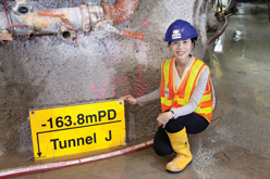 Ir Edith Sia - the first female BCS working in the deepest tunnel in Hong Kong