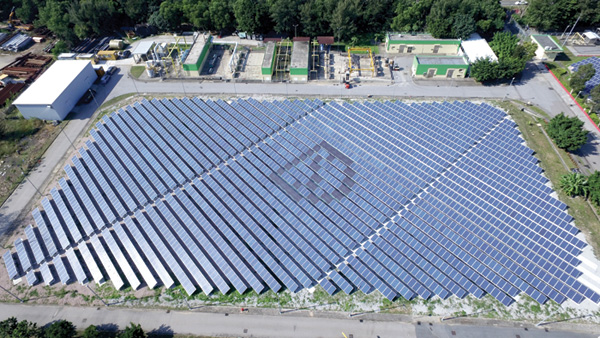 小蚝湾污水处理厂太阳能光伏板系统