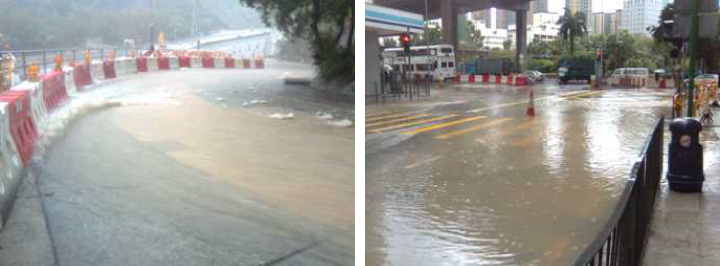 Flooding in Lai Chi Kok area.(Photos taken in 2008)