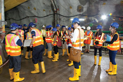 Media visit to the tunnel at North Point