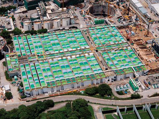 The two deodorisation units and covers for the sedimentation tanks were completed in June 2012, and testing and commissioning was completed successfully in September 2012