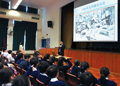 We run an outreaching educational programme by visiting schools to introduce our work on flood prevention and sewage treatment