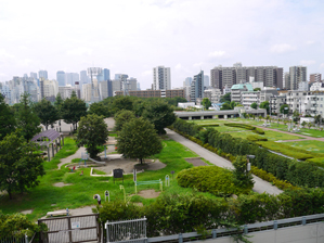 Ochiai Water Reclamation Centre in Japan, which is hidden under a park