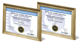 Gold Award in "Government" Category and ranked 31 in Top 50 Annual Reports Worldwide in 2012/13 Vision Awards