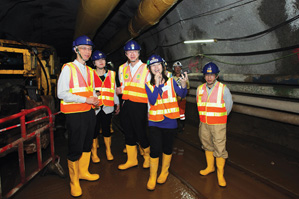 Officiating guests visited the sewage tunnel at North Point on 8 November 2014