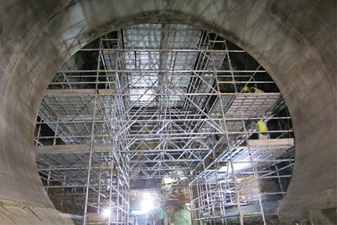 排放水隧道內壁的襯層工程