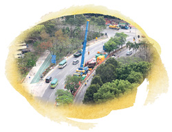 位於大埔汀角路的污水渠敷設工程