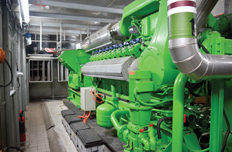 沙田污水處理廠的電熱聯供發電機