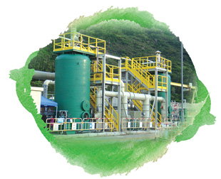 位於小濠灣污水處理廠內的生物滴濾塔除味裝置