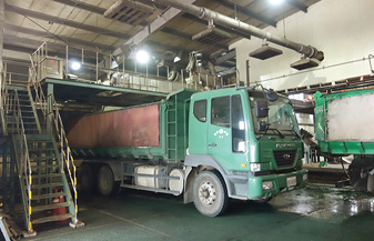 Food waste facilities at the Suyeong Sewage Treatment Plant in Busan, South Korea
