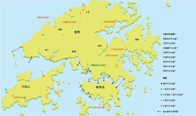 2015年3月污水处理厂位置图