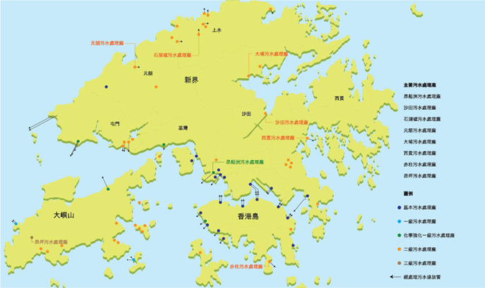 2015年3月污水處理廠位置圖