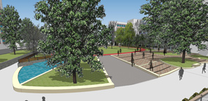 美化及改善后的摩士公园（1号公园）构想图