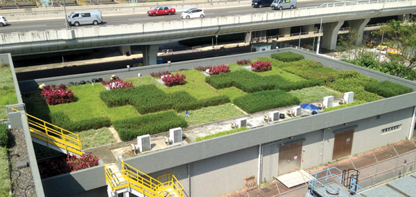 Green roof at Shatin Sewage Treatment Works