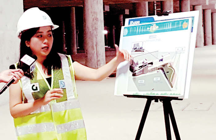 Then Senior Engineer, Ms. Ellen CHENG Nga-see, was interviewed by Xinhua News Agency