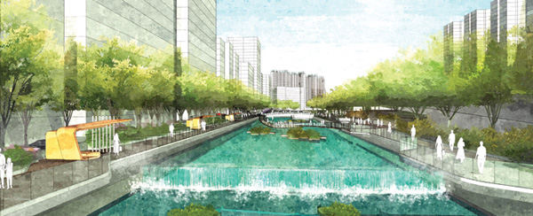 Illustration of the completed Tsui Ping River