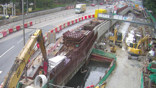 Kai Tak River improvement works in progress
