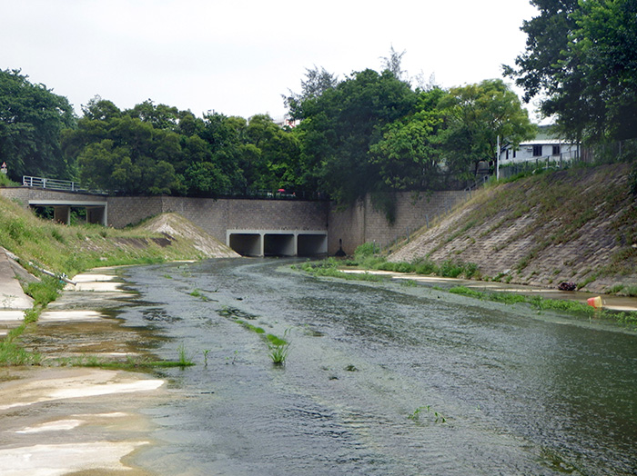 Ma Wat River before river restoration site trial