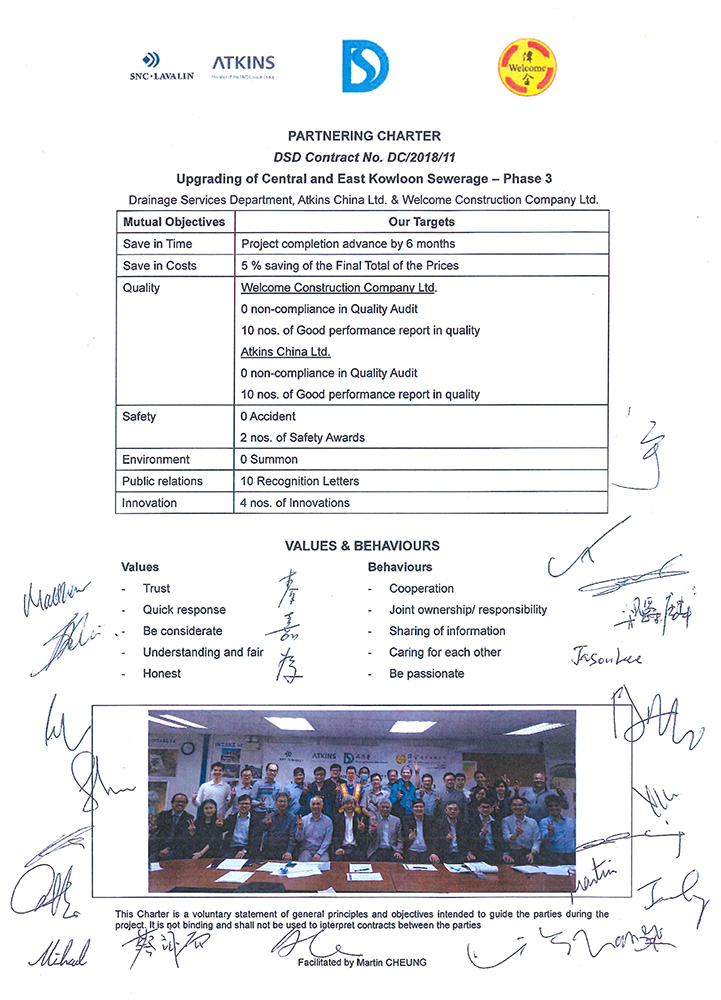 Partnering Charter signed by participants at the Workshop