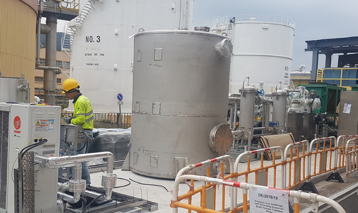 沙田污水处理厂新增的生物气电热联供发电机