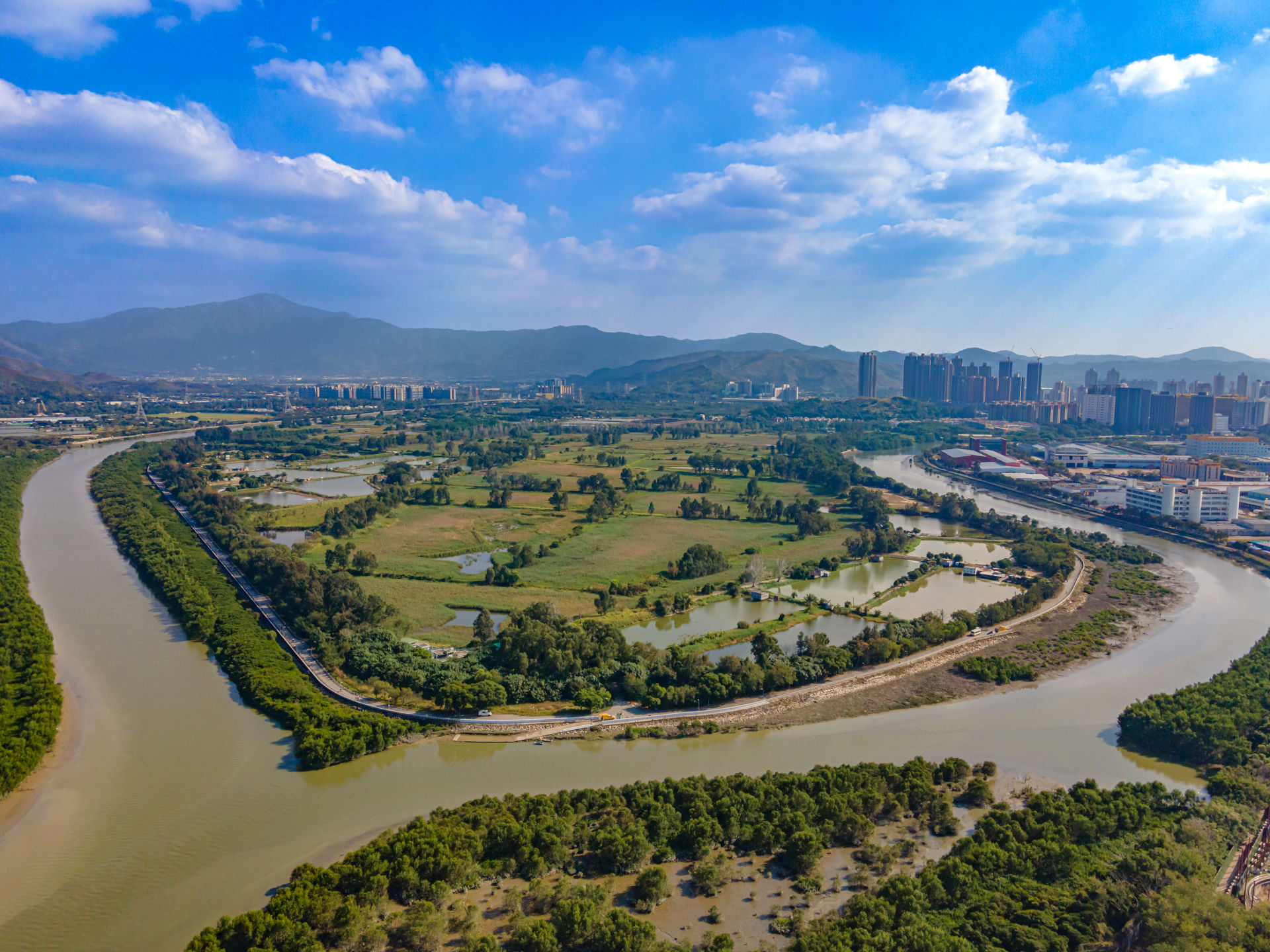 Confluence of Kam Tin River and Shan Pui River