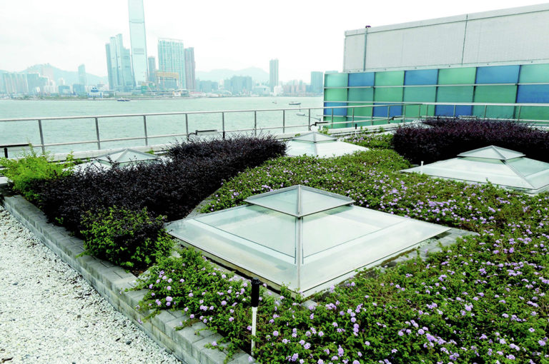 Close-up of a skylight at Central PTW