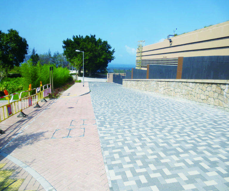 Access road and pedestrian footpath at Cyberport PTW