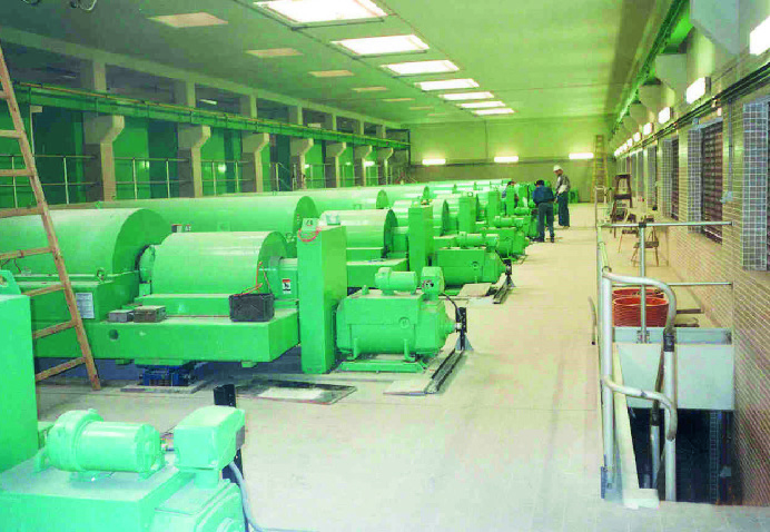 Centrifuges in sludge dewatering facility