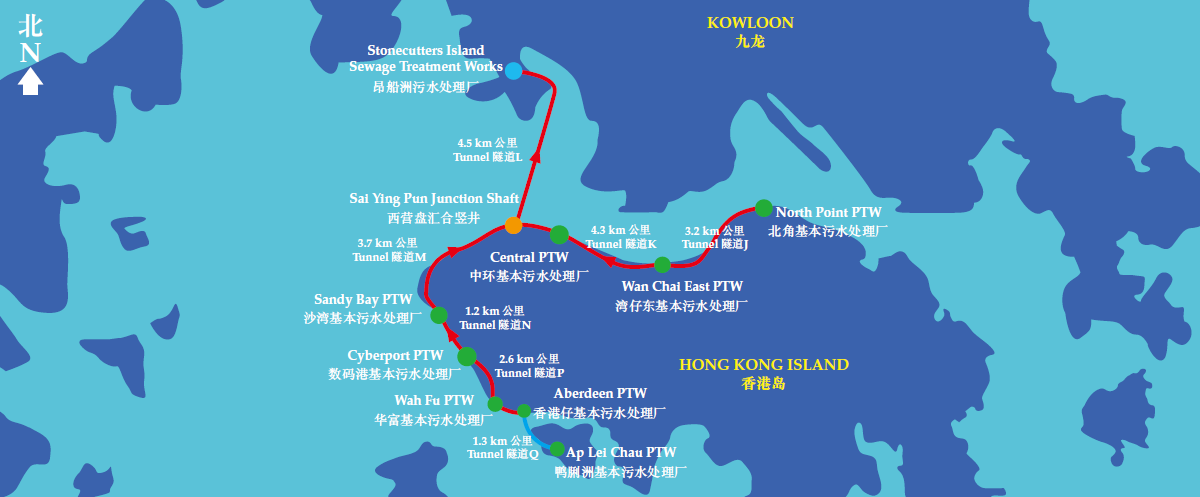 「净化海港计划」第二期甲隧道走线