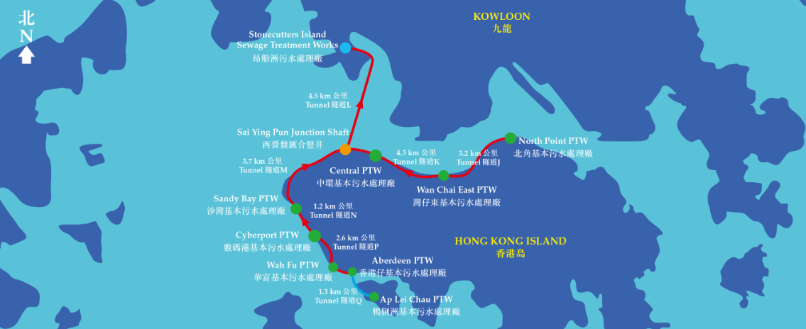 「淨化海港計劃」第二期甲隧道走線