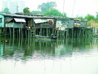山貝涌口村的棚屋