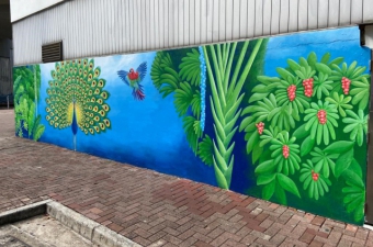Mural Paintings on the wall of Whampoa Garden Sewage Pumping Station