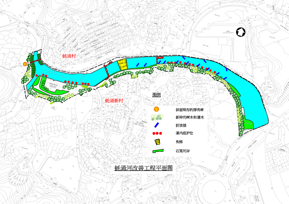 蚝涌河改善工程平面图