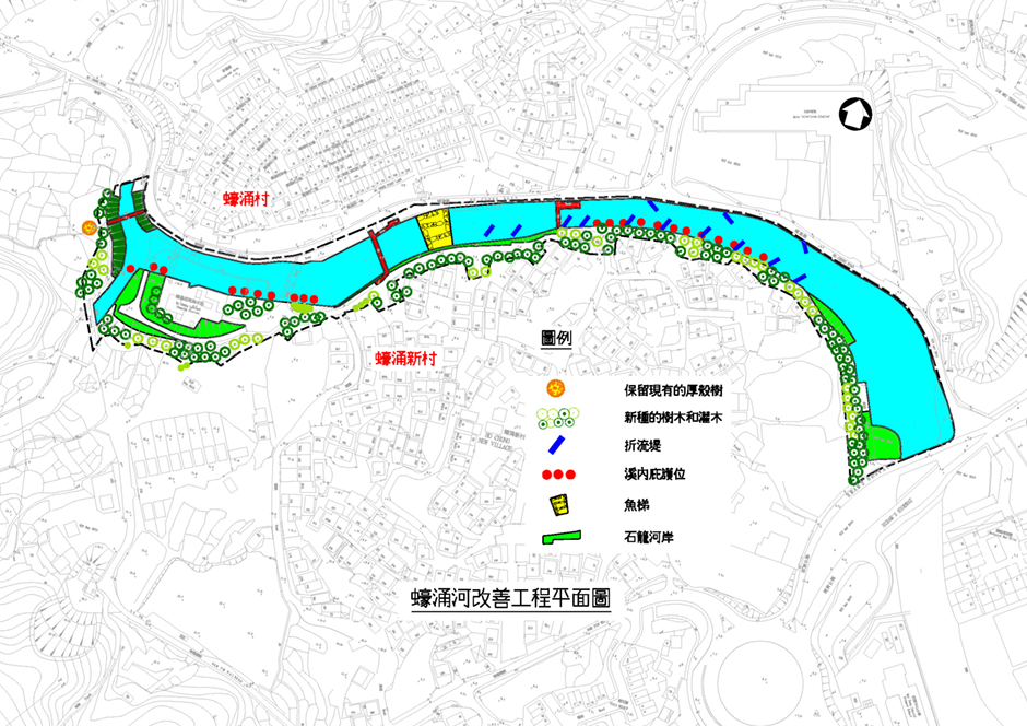 蠔涌河改善工程平面圖
