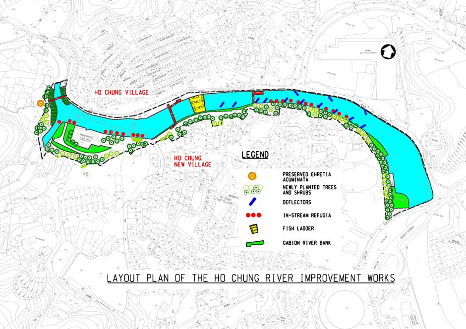 Layout Plan of the Ho Chung River Improvement Works