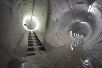 荔枝角雨水排放隧道分支隧道与连接隧道交汇点
