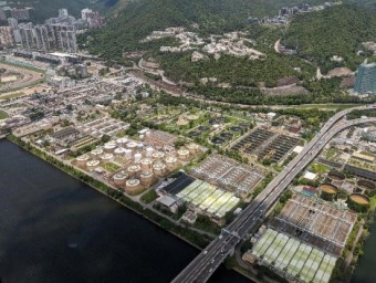 沙田污水處理廠鳥瞰圖