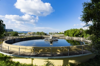 圓形的最後沉澱池