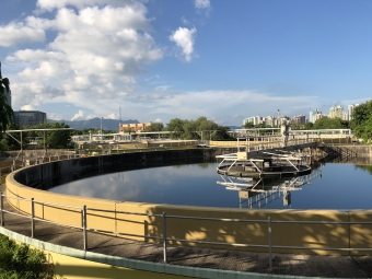 圓形的最後沉澱池