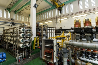 沙田污水處理廠的再造水生產設施