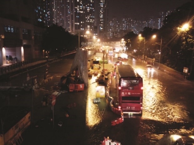 Flooding at Choi Hung Road on 8 May 2014