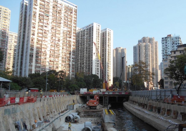The progress of piling works and river improvement works is satisfactory.