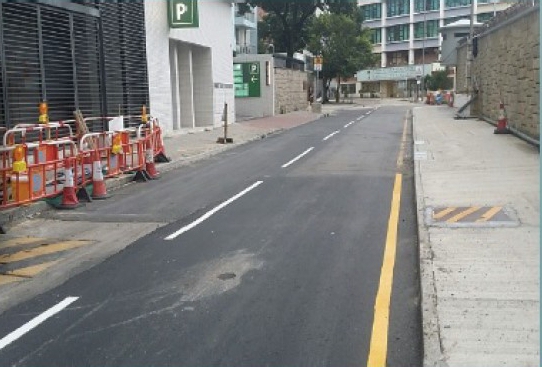 The associated water mains diversion and carriageway resurfacing works at Chun Yan Street have been substantially completed.