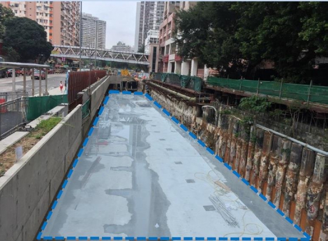 黃大仙下邨對出河道挖深工程已大致完成