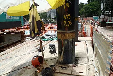 Pipe Pile Installation near Tung Tau (II) Estate (western side of the river) has commenced