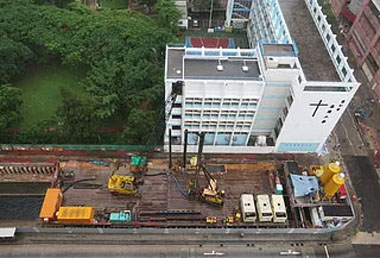 Pipe Pile Installation near Kei Tak Primary School (western side of the river) has commenced