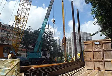 Foundation works for new Tung Tai Lane footbridge has commenced