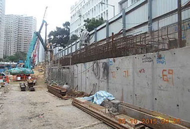 Nullah Wall Construction near Ng Wah Catholic Secondary School has completed