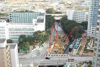 Pipe Pile Installation near Ng Wah Catholic Secondary School has completed