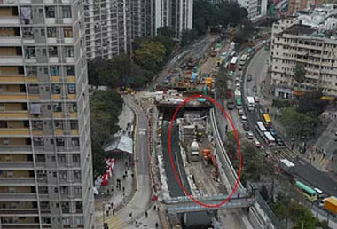 Riverbed construction near Choi Hung Road has commenced